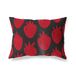 BonaMaison Rood-Zwart Decoratieve Kussensloop, Kussenhoezen Bank, Decoratieve Kussenhoesjes, Kussensloop; Sofa, Slaapkamer, Kantoor, Auto 35x50 Cm - Ontworpen en vervaardigd in Turkije