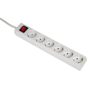 Hama Overspanningsbeveiliging - 6 AC uitgangen - 5 meter - Wit