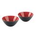 Guzzini My Fusion 2 schalen zwart/rood