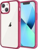 Beschermhoesje Apple Beschermhoesje voor iPhone 13 Mini 5,4 inch, schokbestendig, transparante achterkant, krasbestendig (rood)