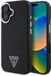 Guess Backcover iPhone 16 Magsafe grained PU triangle Zwart