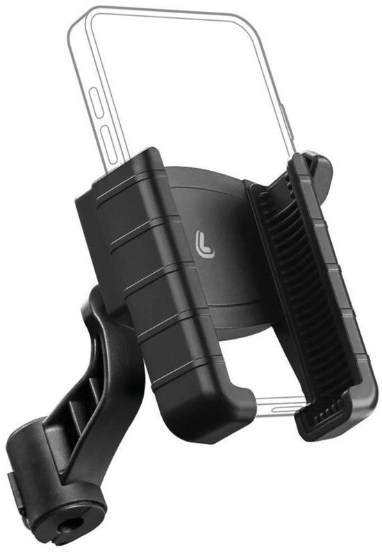 Lampa PePe Parts Lampa Smart Grip Telefoonhouder Scooter - 360° draaibaar - Spiegel en windscherm bevestiging - Zwart