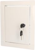 KOTARBAU® Inspectieklep, Inspectiedeur, Verzinkt Staal, 20x15 cm, Wit, Inspectieluik met Slot, en 2 Sleutels, Onderhoudsklep, Poedergecoat, Toegangspaneel, Revisiedeur