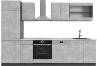 Vicco R-Line Complete keukeneenheid – 300 cm, WB Marmer Beton/antraciet