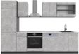 Vicco R-Line Complete keukeneenheid – 300 cm, WB Marmer Beton/antraciet