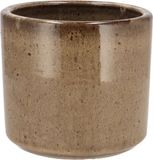 DK Design Bloempot Brown Glaze - Taupe - D14 x H15 cm