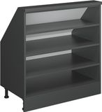 Vicco Rion Kast voor schuine wand – 80 x 81.6 cm met 4 compartimenten Antraciet
