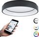 EGLO connect.z Marghera-Z Smart Plafondlamp - Ø 60 cm - Zwart/Wit - Dimbaar - RGB - Zigbee