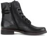 Gabor - Dames - Enkellaarsjes - Zwart - Leer - Blokhak - 8 cm en hoger