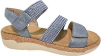Remonte R6861-12 Sandalen Blauw Metallic Leer Dames - Blauw - 43