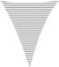 vidaXL Zonneschaduw Driehoekig 4 x 5 x 5 m Lichtgrijs en wit Polyester Oxford