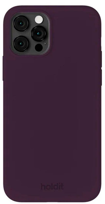 Holdit Silicone Case geschikt voor Apple iPhone 12 / 12 Pro - Deep Plum