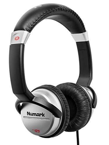 Numark Numark HF125 Ultradraagbare professionele DJ-koptelefoon met 1,8 m kabel, 40 mm drivers voor uitgebreide respons en gesloten achterkant voor superieure isolatie