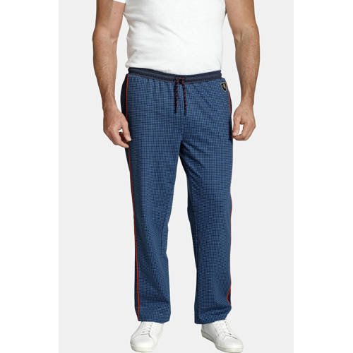 Charles Colby Charles Colby +FIT Collectie geruite relaxed joggingbroek BARON TURNER Plus Size blauw