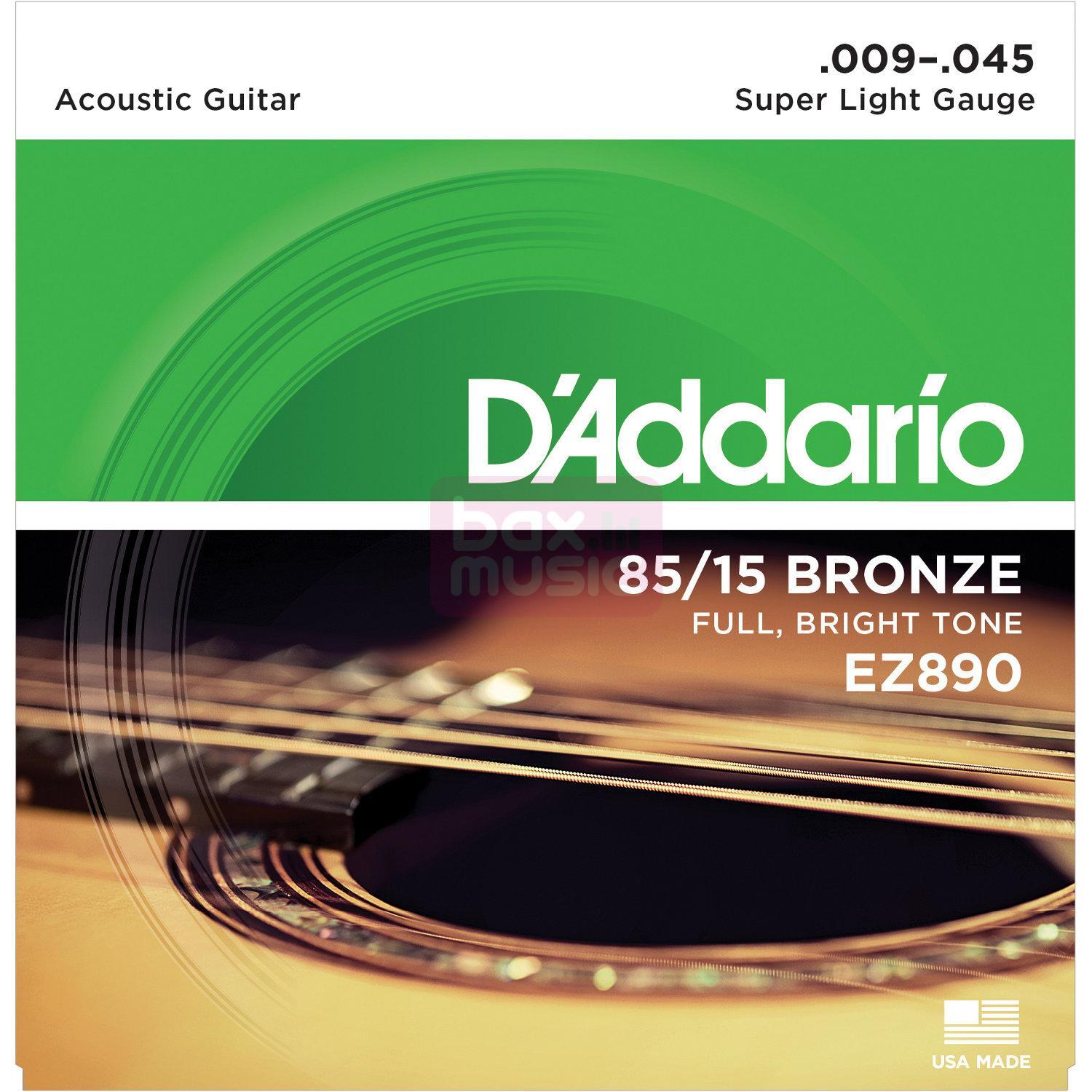 D'ADDARIO Daddario EZ890 snarenset voor akoestische western gitaar
