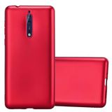 Cadorabo Hoesje geschikt voor Nokia 8 2017 in METALLIC ROOD - Beschermhoes gemaakt van flexibel TPU silicone Case Cover