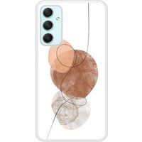 Samsung Beschermende siliconen case compatibel met Galaxy A34 5G One line bruin