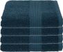 Atmosphera Serviette de bain Towelmaster - 4x - bleu pétrole - luxe - 50 x 90 cm - coton - 450 grammes
