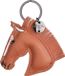 Hv Polo Leren sleutelhanger met paardenhoofdpatroon Bruin Unisex