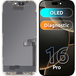 Apple iPhone 16 Pro Écran avec Écran tactile MP, avec Cadre, OLED FHD Version diagnostique, Noir