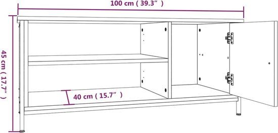 vidaXL TV-meubel 100x40x45 cm Sonoma eiken