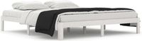 vidaXL Bedframe massief hout wit 180x200 cm 6FT Super King