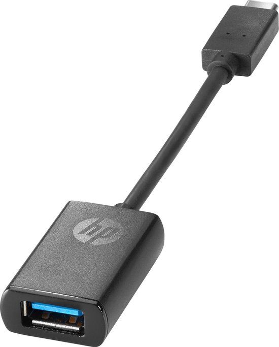 HP USB-C naar USB 3.0 adapter - Zwart - 0.14 m