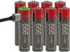 Yesido, 8x Piles AA Lithium 440mAh 1.5V 666mWh Rechargeable USB-C, Noir / Rouge
