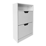 Merkloos Relaxdays Schoenenkast - 60 cm breed - voor 8 paar - wit