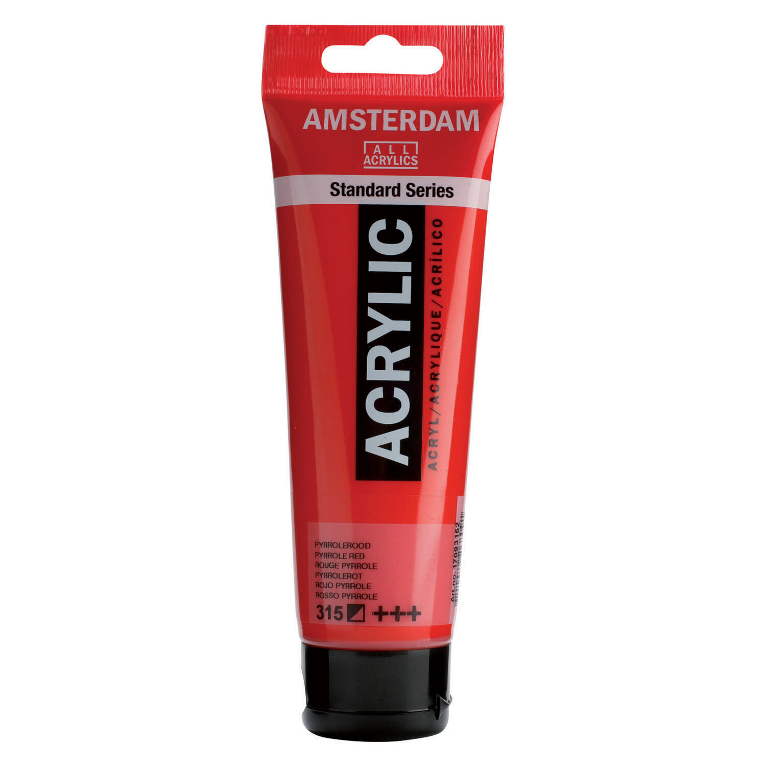 Amsterdam Standard tube 120 ml Pyrrolerood halfdekkende acrylverf pyrrole rood