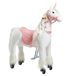 Ponnie Cheval mécanique à monter, modèle Ponnie Merlin M, avec une selle rose