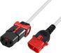 ACT Netsnoer C13 IEC Lock+ - C14 IEC Lock Dual Locking wit 0,5 m, PC3606 AK5506