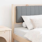 vidaXL - Gestoffeerd hoofdbord - Bruin - 80 cm - Massief grenenhout