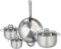 Fackelmann Set van 1 Koekenpan 32 cm en 3 kookpotten 14, 16 en 24 cm Elo Profi Brillant