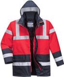 Portwest S466 Traffic Jas Rood/Marineblauw 3XL