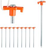 Merkloos / Sans marque Relaxdays 50x grondpen oranje - rotspen - tentharingen - rotsharing - grondanker