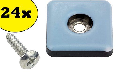 Stoelpoot Beschermers - 24 mm - 24 Stuks - Met Schroeven - Kayslus