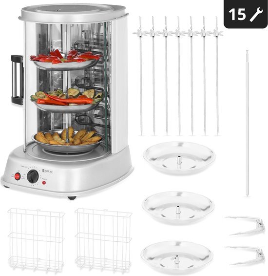 Royal Catering Verticale grill - 4-in-1 - 1.800 W - 31 L