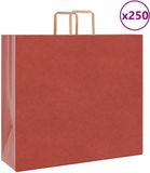 vidaXL Papieren zakken 250 st met hengsels 54x15x49 cm rood