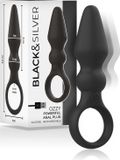 BLACK & SILVER Ozzy Powerful Anal Plug Silicone