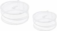 Cepewa Vliegenkap/voedselkap - wit - 2x stuks - D29 en D23 cm - opvouwbaar - voedselafdekking