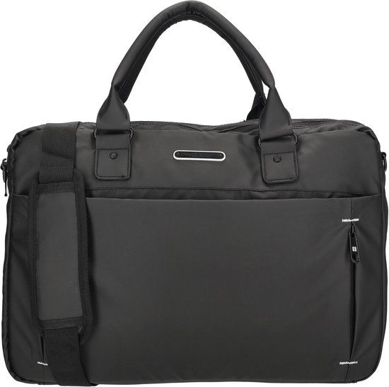 Enrico Benetti Northern Dames & Heren laptoptas - 17 inch - Werktas A4 - Polyester - Zwart