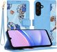 Techsuit Hoesje geschikt voor Samsung Galaxy A15 4G/5G - FlipCraft Book Wallet Case met koord - Vibrant Blue