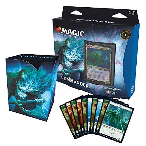 Magic The Gathering Magic: The Gathering Kaldheim-Commander-Deck – spookwaarschuwing (100 kaarten ready-to-play deck), blauw-wit