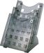 helit H6102708 - Tafelstandaard "the step grid" DIN A4, 3 vakken | Grijs transparante folderhouder