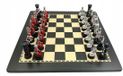 Italfama Set d'échecs Templiers avec hauteur de pion en bois 8 cm