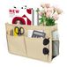 Romon Opbergtas voor bed, afstandsbediening voor bank, nachtkastje, organizer, tas, organizer, bedorganizer voor antislip, boeken, mobiele telefoons, afstandsbedieningen, geel