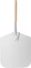 HENDI Vierkante pizzaschep – korte houten handgreep – aluminium – 405x760 mm
