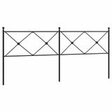 VidaXL Hoofdeind & Voeteind Zwart Staal 200 cm