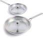 Merten & Storck Tri-Ply Inox Poêle avec couvercle - 26 cm & 30 cm - Induction - Résistant au four - Argent